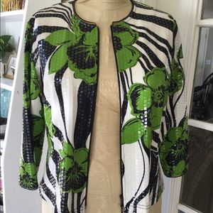 Stunning shimmery Joseph Ribkoff zipper jacket size 14